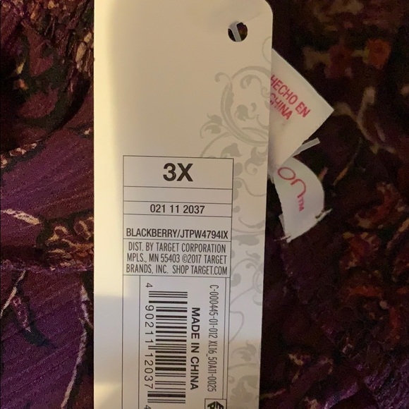 🆕 NWT Xhileration BlackBerry Off Shoulder Top - Picture 8 of 8